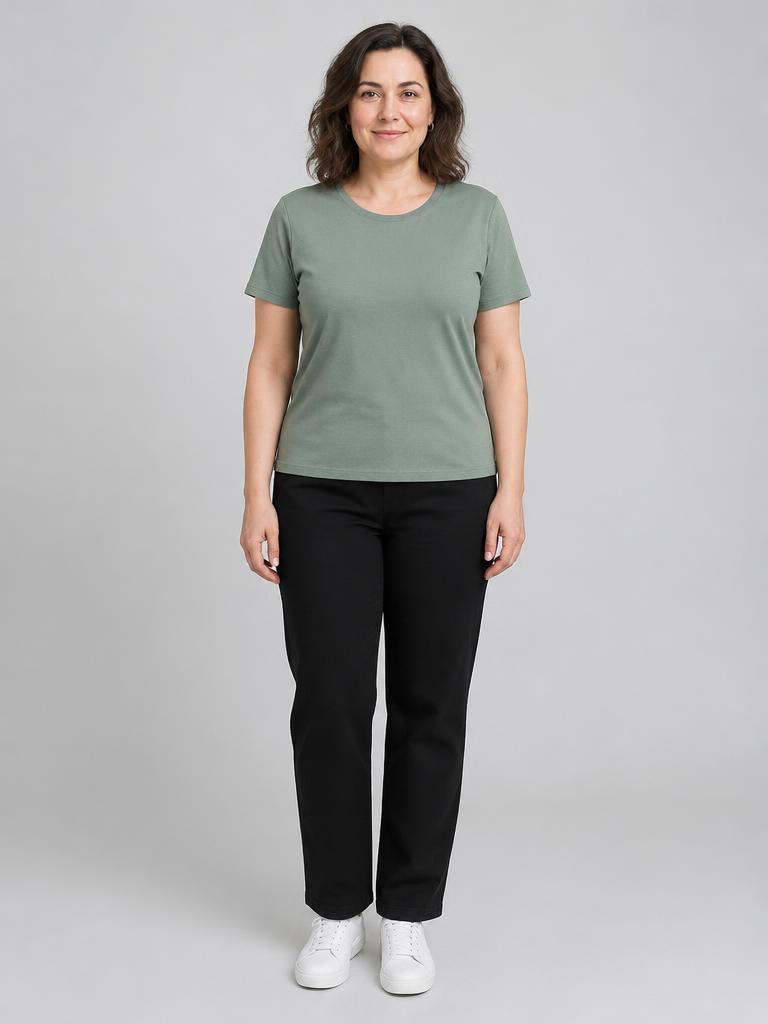 Fictional adult showing a suitable full-body photo composition