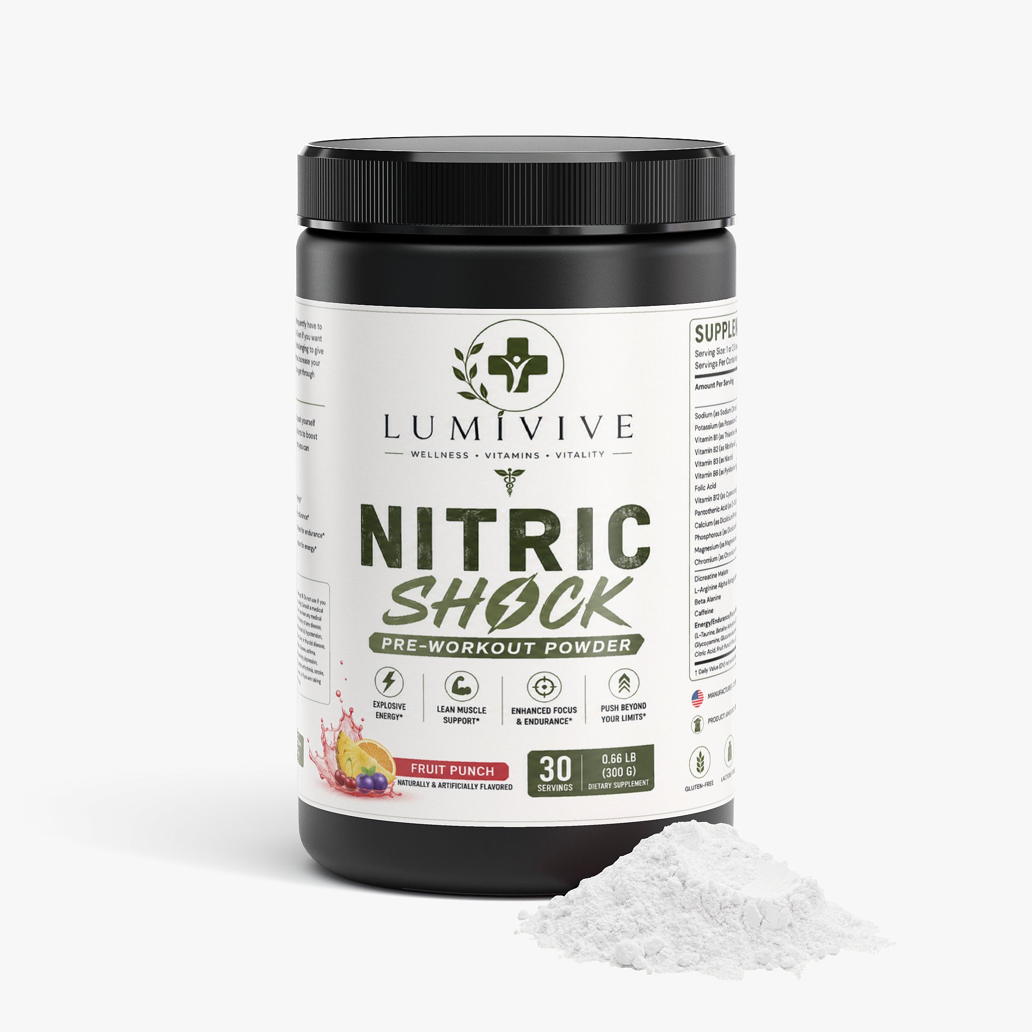 Nitric Shock Pre-Workout Powder (Fruit Punch)