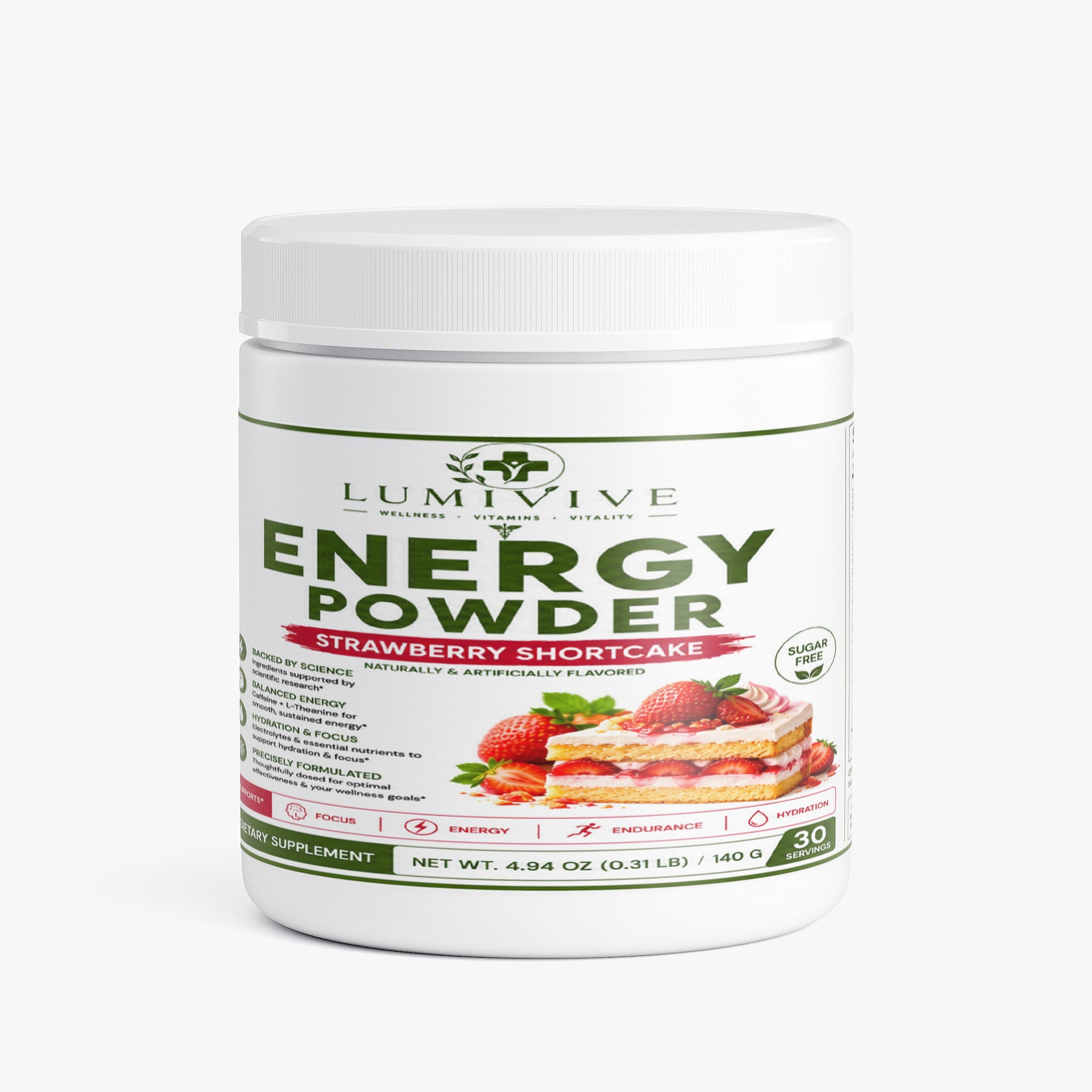 Energy Powder (Strawberry Shortcake)